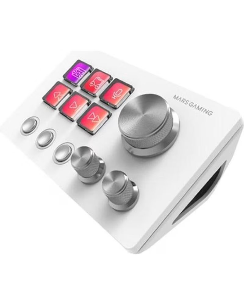 MARS GAMING Control deck slim msdtwow blanco