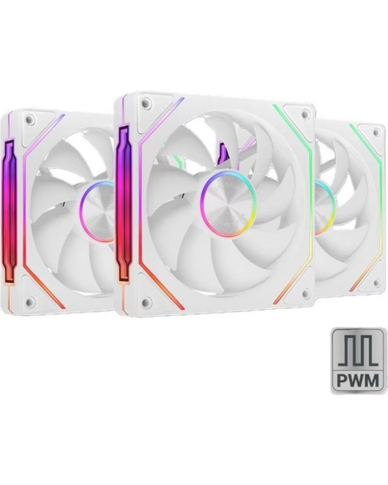 MARS GAMING Ventilador mf - linkfinity argb 3x 120mm blanco