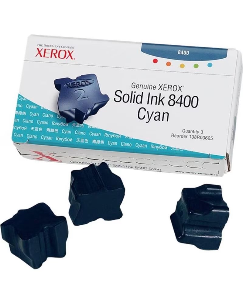 XEROX Tinta solida tektronix phaser 8400 cian 3 unidades
