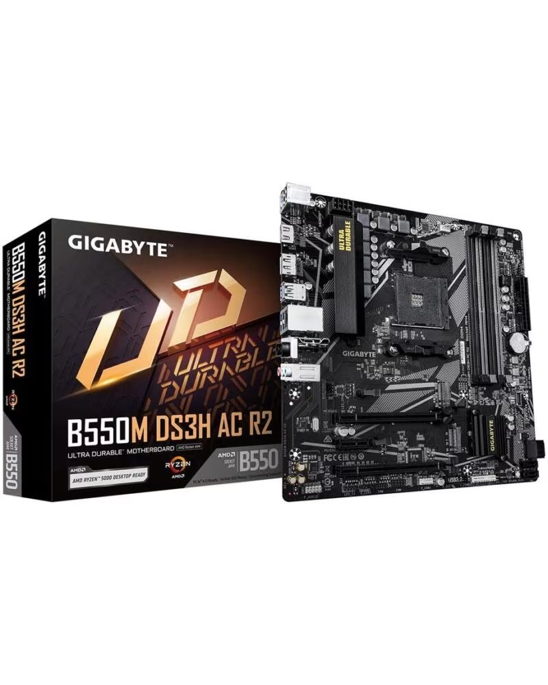 GIGABYTE Placa base b550m ds3h ac r2 am4 matx 4xddr4