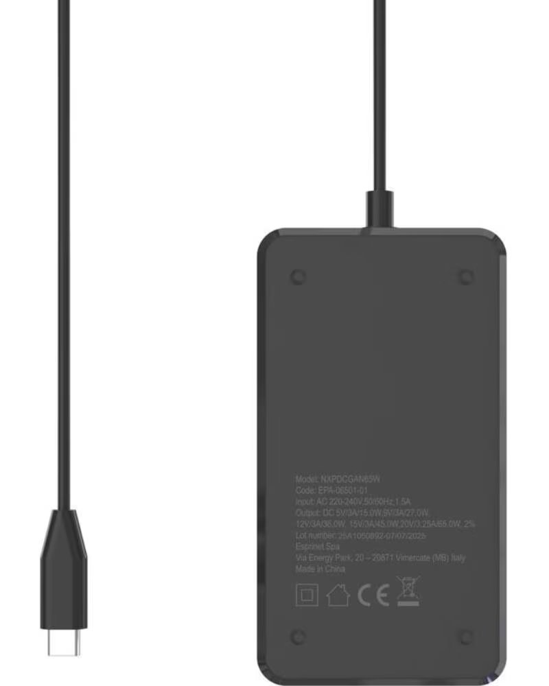 NILOX Cargador portatil 65w usb tipo c