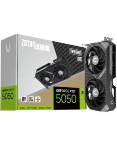 ZOTAC Tarjeta grafica gaming rtx 5050 oc twin edge 8gb gddr7 - 3x dp - 1x hdmi pci express 5 0