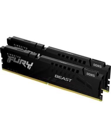 KINGSTON Memoria ram ddr5 32gb 2x16gb - 6400mt - s - fury beast - cl32 - negro