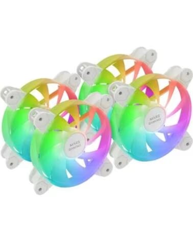 MARS GAMING Ventilador caja mf4a argb 4x 120mm blanco