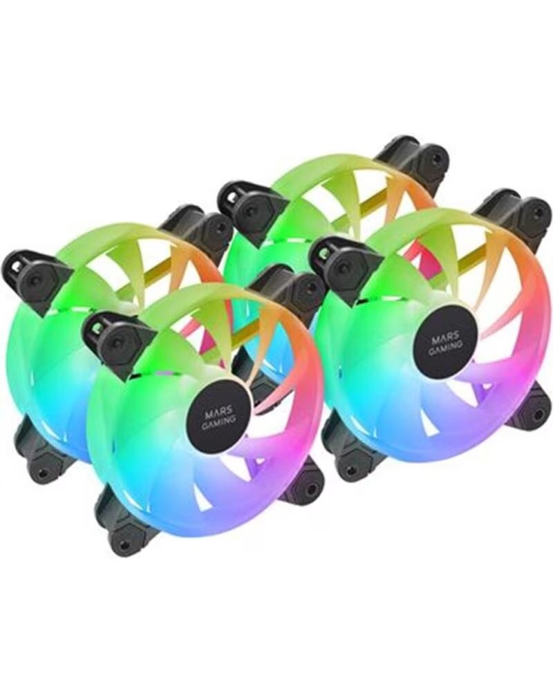 MARS GAMING VENTOLA PER CASE MF4A ARGB 4X 120MM NERO
