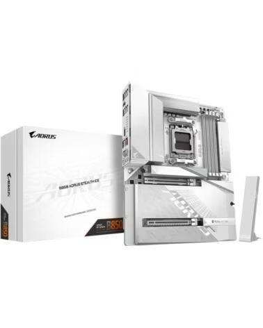 GIGABYTE Placa base b850 aorus stealth ice atx am5 - 4x ddr5 - 2x sata3