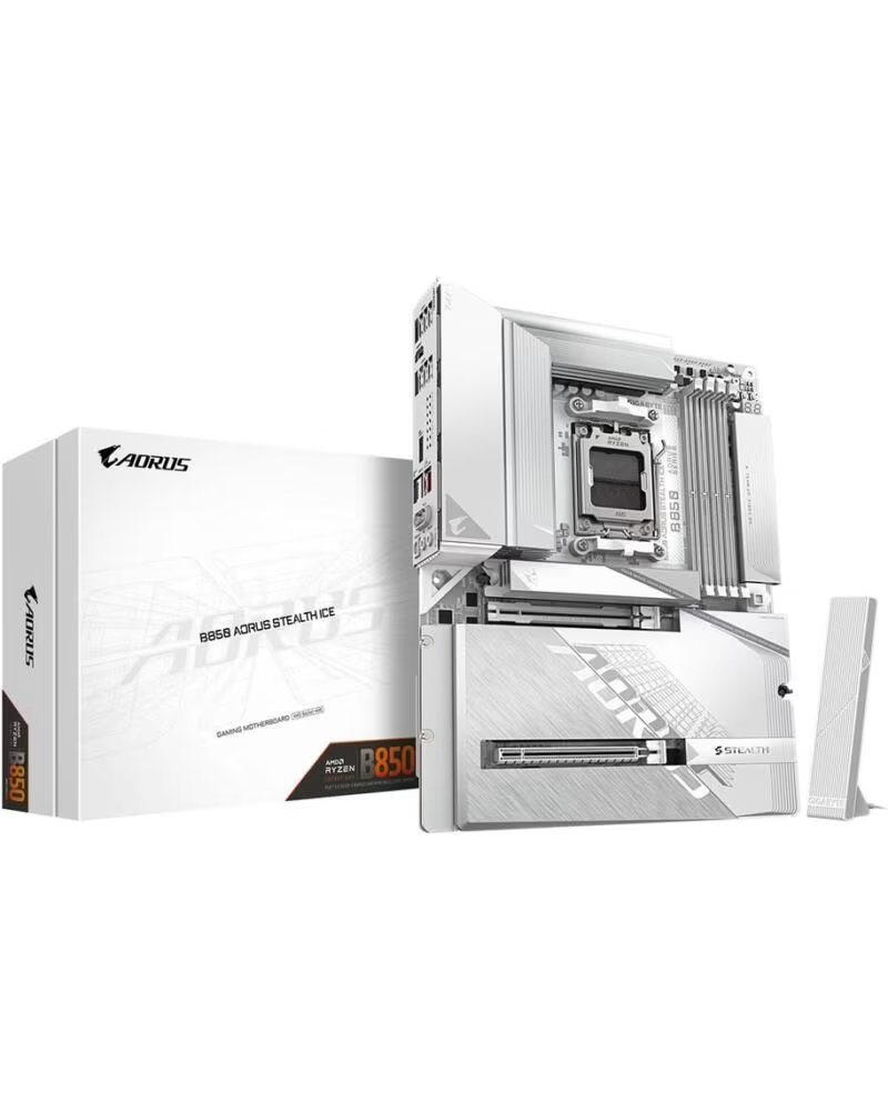 GIGABYTE Placa base b850 aorus stealth ice atx am5 - 4x ddr5 - 2x sata3