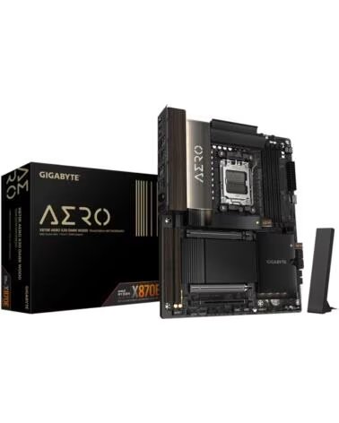 GIGABYTE Placa base x870e aero x3d dark wood am5 atx - 4x ddr5 - 4x sata3