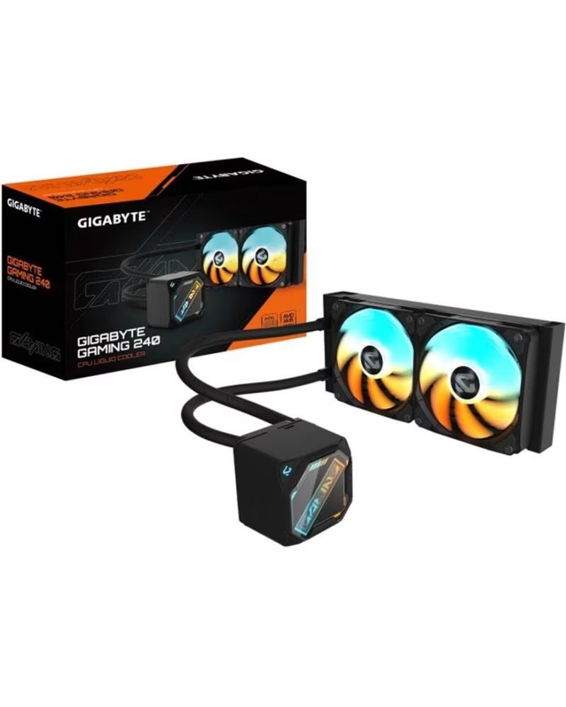 GIGABYTE Kit refrigeracion liquida gaming 240 argb 2x 120mm negro