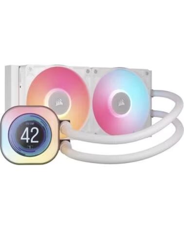 CORSAIR Kit refrigeracion liquida icuelink titan240rx lcd aio 2x 120mm blanco