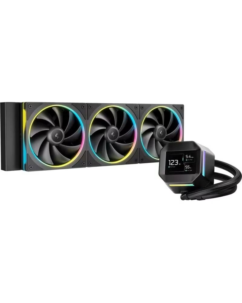 DEEPCOOL Kit refrigeracion liquida lm360 led rgb 3x 120mm negro