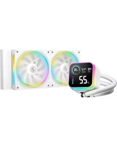 DEEPCOOL Kit refrigeracion liquida lq240 led digital argb 2x 120mm blanco