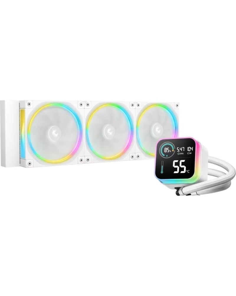 DEEPCOOL Kit refrigeracion liquida lq360 ultra argb 3x 120mm blanco