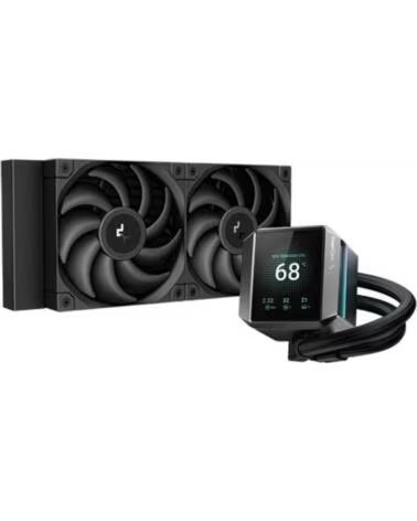 DEEPCOOL Kit refrigeracion liquida mystique 240 display 2 8 pulgadas 2x 120mm negro