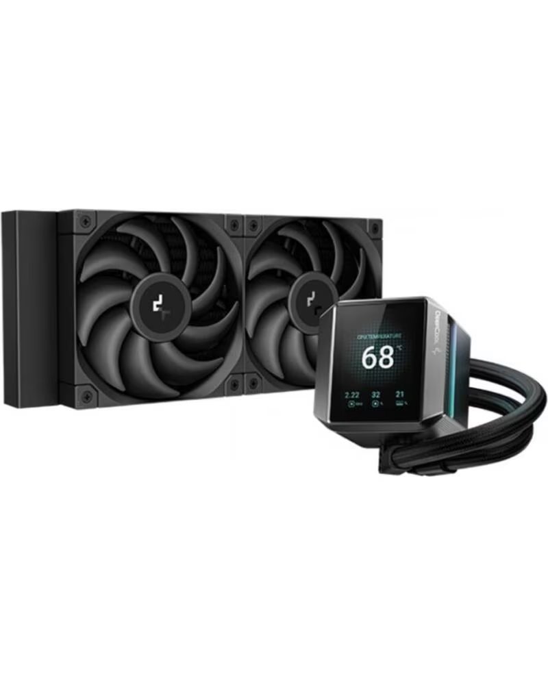 DEEPCOOL Kit refrigeracion liquida mystique 240 display 2 8 pulgadas 2x 120mm negro