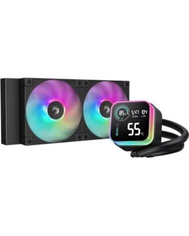 DEEPCOOL Kit refrigeracion liquida lq240 led digital argb 2x 120mm negro
