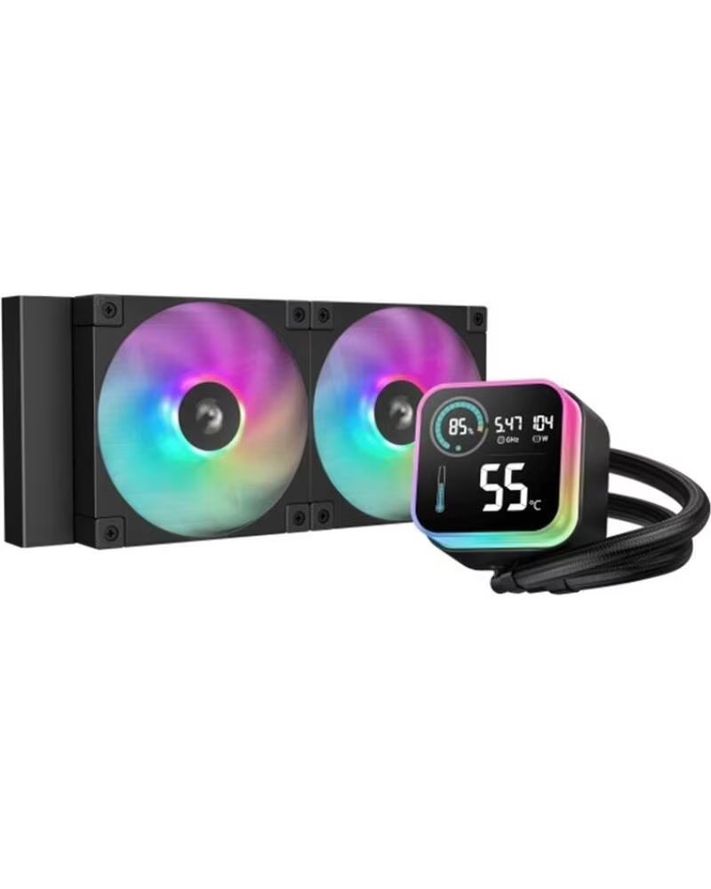 DEEPCOOL Kit refrigeracion liquida lq240 led digital argb 2x 120mm negro