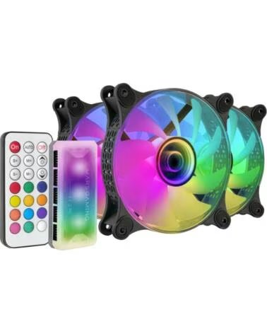 MARS GAMING Ventilador caja mf - 3d argb 3x 120mm negro