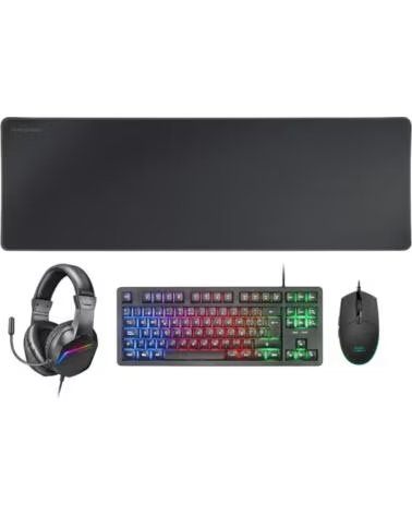 MARS GAMING Kit mcprgb3fr 4 en 1 negro frances