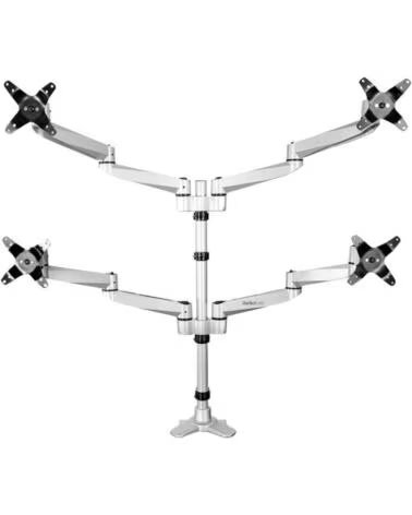 STARTECHCOM Soporte mesa startech vesa hasta 27 pulgadas 100x100mm max 45 2kg brazo cuadruple