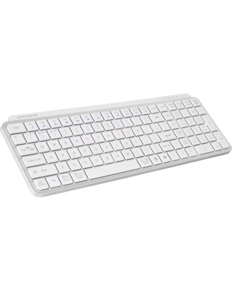 MARS GAMING Teclado mksilenkeyswfr inalambrico blanco frances