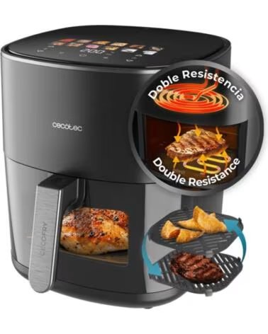CECOTEC Freidora de aire cecofrygrill duoheat 6500 2200w 6 5l