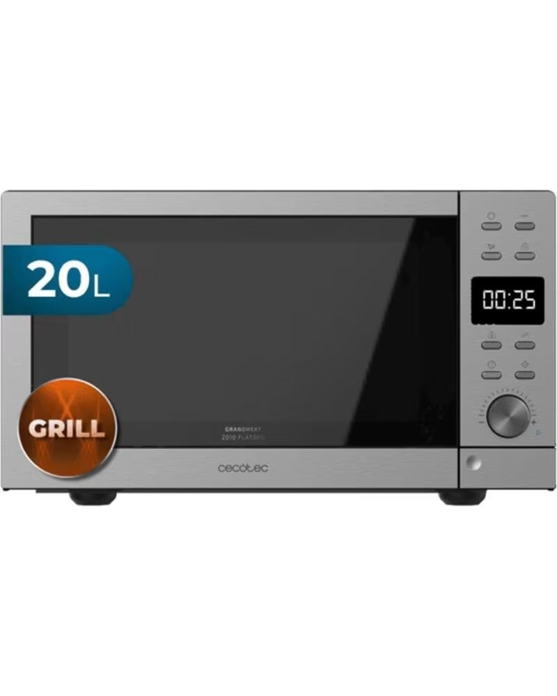 CECOTEC Microondas grandheat 2010 flatbed steel 700w grill 900w 20l