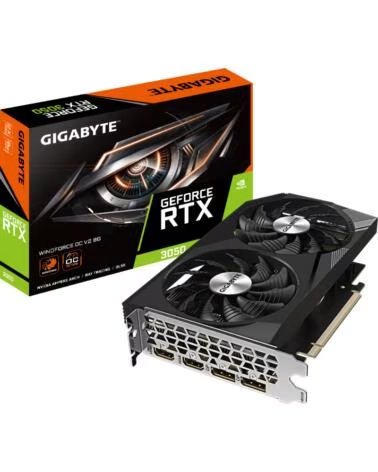GIGABYTE Tarjeta grafica rtx 3050 windforce oc v2 8gb gddr6 - 2x dp - 2x hdmi pci express 4 0