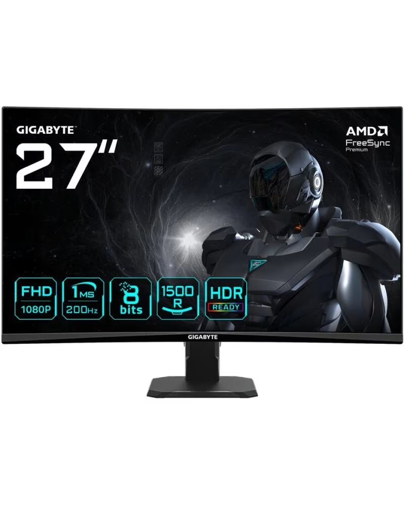 GIGABYTE Monitor curvo gaming gs27fca 27 pulgadas fhd 200hz