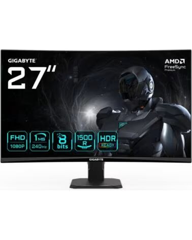 GIGABYTE Monitor curvo gaming gs27fc2 27 pulgadas fhd 240hz