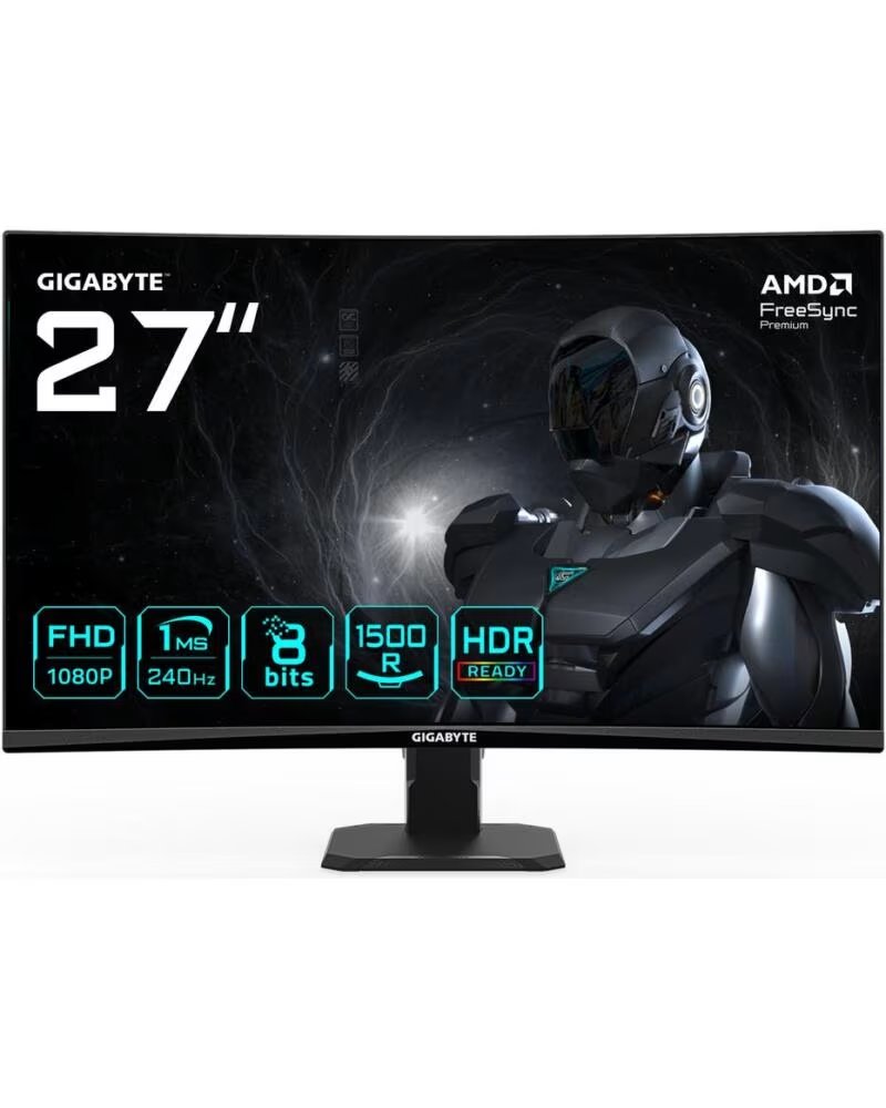 GIGABYTE Monitor curvo gaming gs27fc2 27 pulgadas fhd 240hz