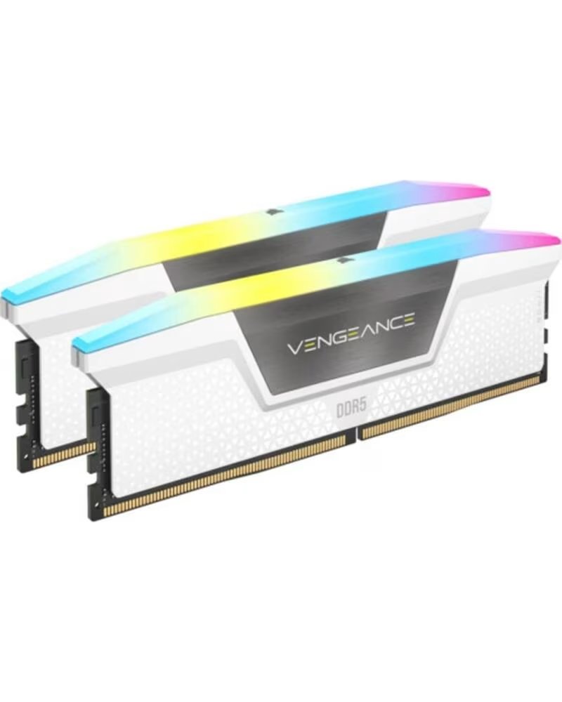 CORSAIR Memoria ram ddr5 32gb 2x16gb vengeance rgb white - 6400mt - s