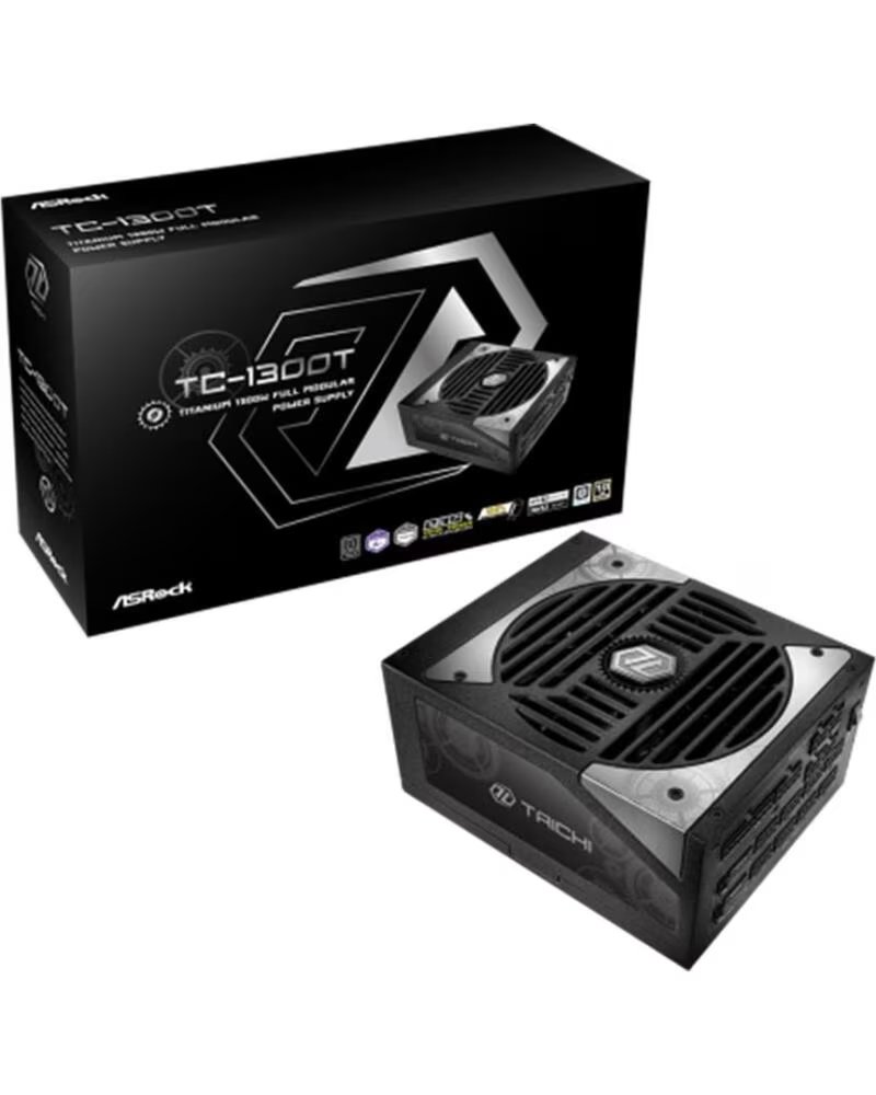 ASROCK Fuente alimentacion taichi tc - 1300t gaming atx 1300w negra
