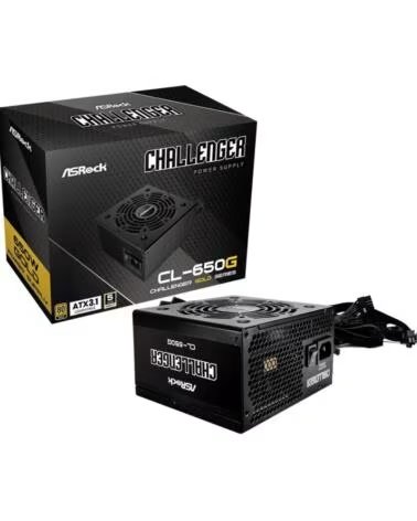 ASROCK Fuente alimentacion challenger cl - 650g gaming atx 650w negra