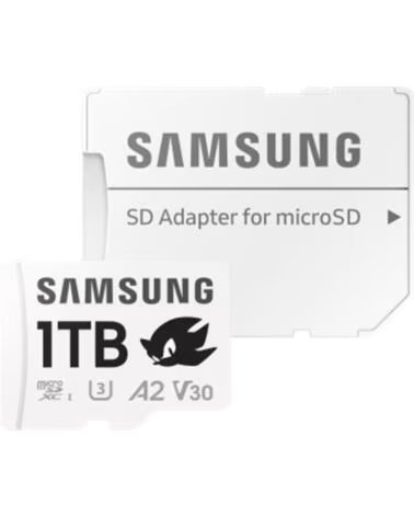 SAMSUNG Tarjeta memoria micro sd 1tb sonic pro plus clase 10 u3 v30 a2 adaptador sd