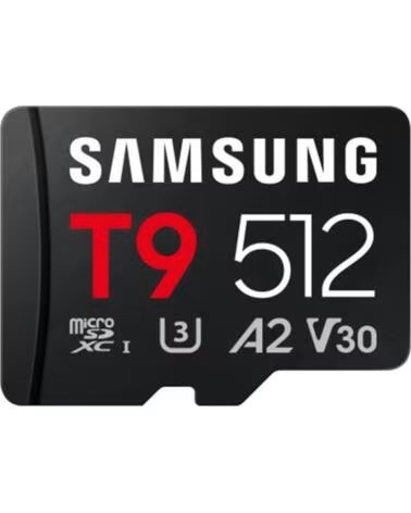 SAMSUNG Tarjeta memoria micro sd 512gb sdxc t9 clase10 u3 v30 a2
