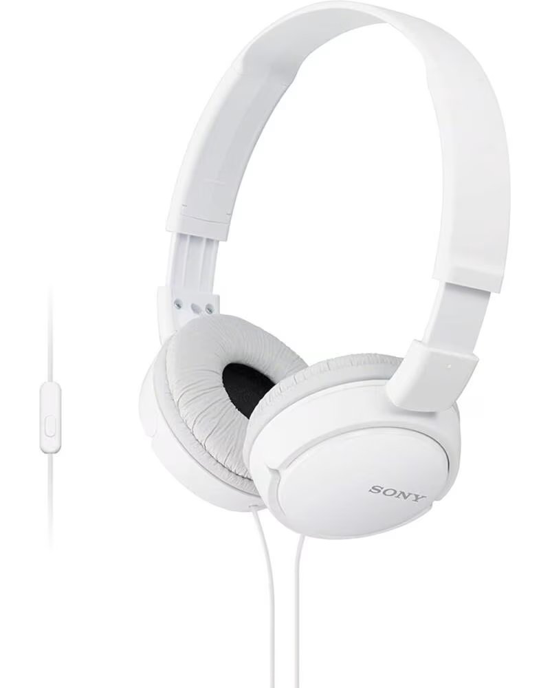 SONY Auriculares MDRZX110APW- con Microfono- Jack 3 5- Blancos