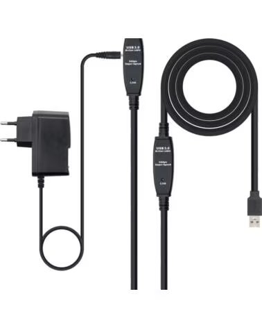 NANO CABLE Cable nanocable prolongador alargador usb 3 0 con amplificador tipo a - m - a - h 10m