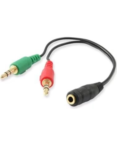 EQUIP Cable audio jack 3 5mm hembra a 2 jack 3 5mm macho