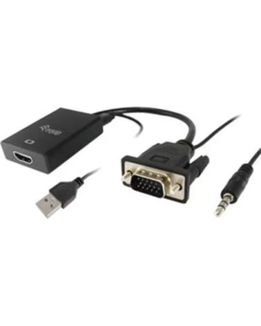 EQUIP Adaptador vga macho a hdmi hembra con audio jack 3 5 pulgadas 119038