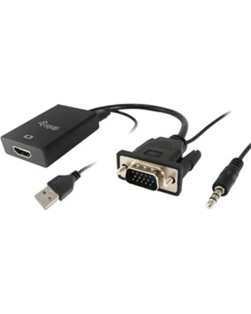 EQUIP Adaptador vga macho a hdmi hembra con audio jack 3 5 pulgadas 119038
