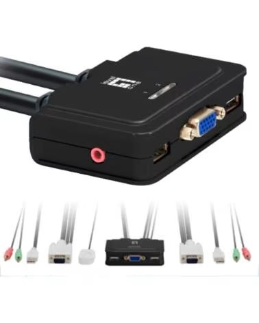 LEVEL ONE Conmutador kvm leven one kvm - 0223 vga usb para 2 cpu