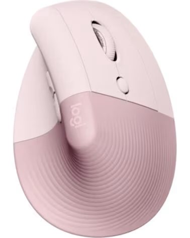 LOGITECH Mouse raton vertical lift 6 botones 4000 dpi wireless inalambrico rosa