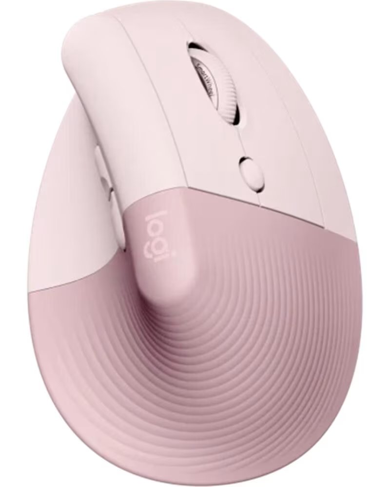 LOGITECH Mouse raton vertical lift 6 botones 4000 dpi wireless inalambrico rosa