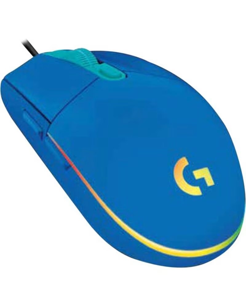 LOGITECH Mouse raton g102 lightsync azul gaming 8 000 dpi 6 botones