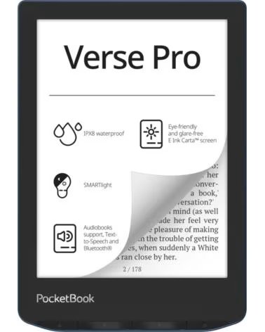 POCKETBOOK READERS LISEUSE DE LIVRES ÉLECTRONIQUES VERSE PRO 6 POUCES 16 GO BLEU