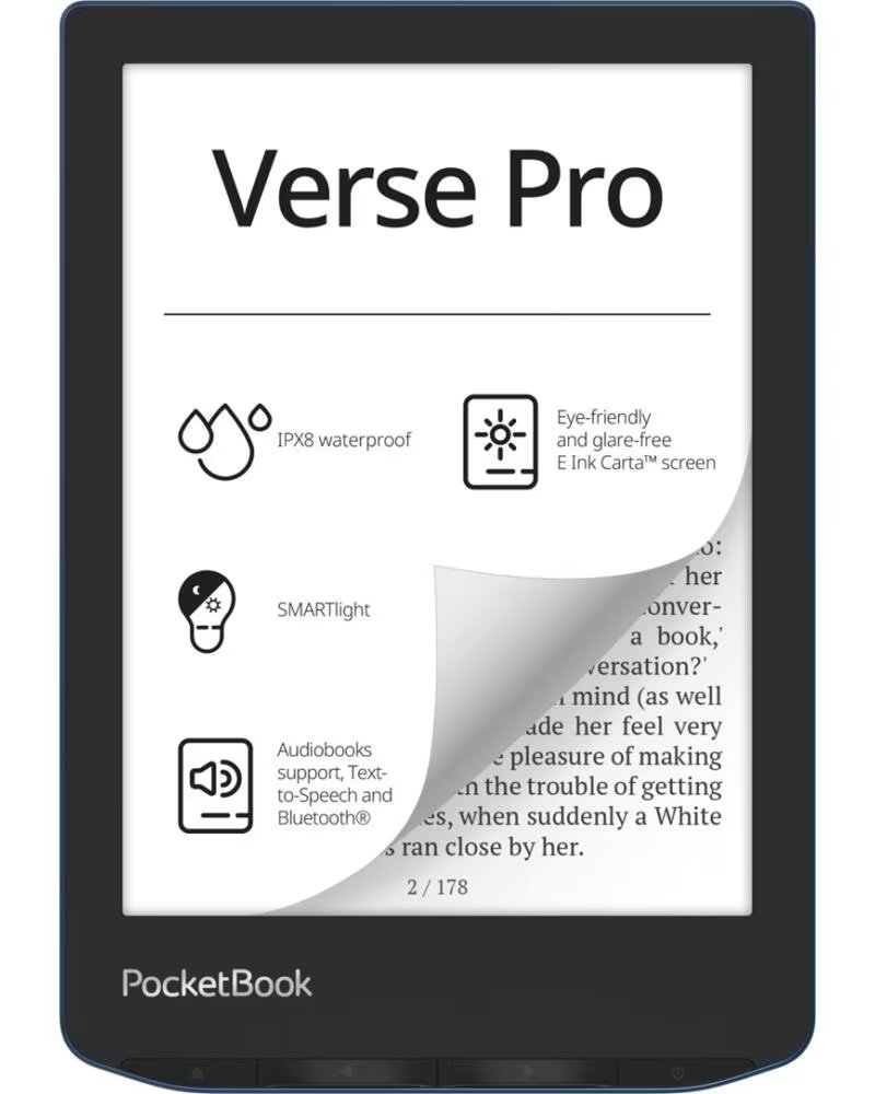 POCKETBOOK READERS E-BOOK-READER VERSE PRO 6 ZOLL 16 GB BLAU