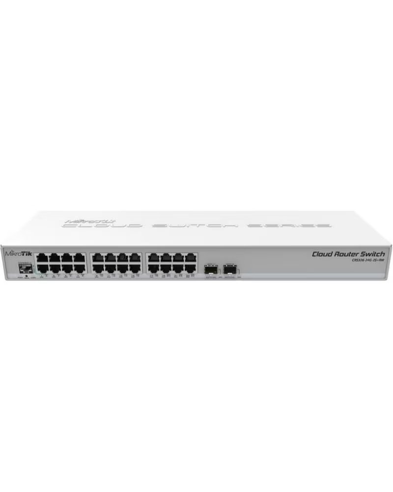 MIKROTIK Switch Router CRS326-24G-2SRM 26 Puertos- RJ45 10-100-100- SFP- PoE