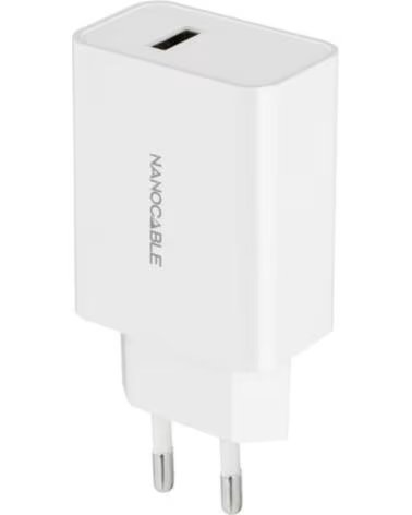 NANO CABLE Cargador de Pared Nanocable 10 10 2003- 1xUSB- 10W- Blanco