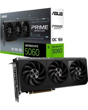 ASUS Tarjeta Grafica Prime GeForce RTX 5060 OC Edition- 8GB GDDR7